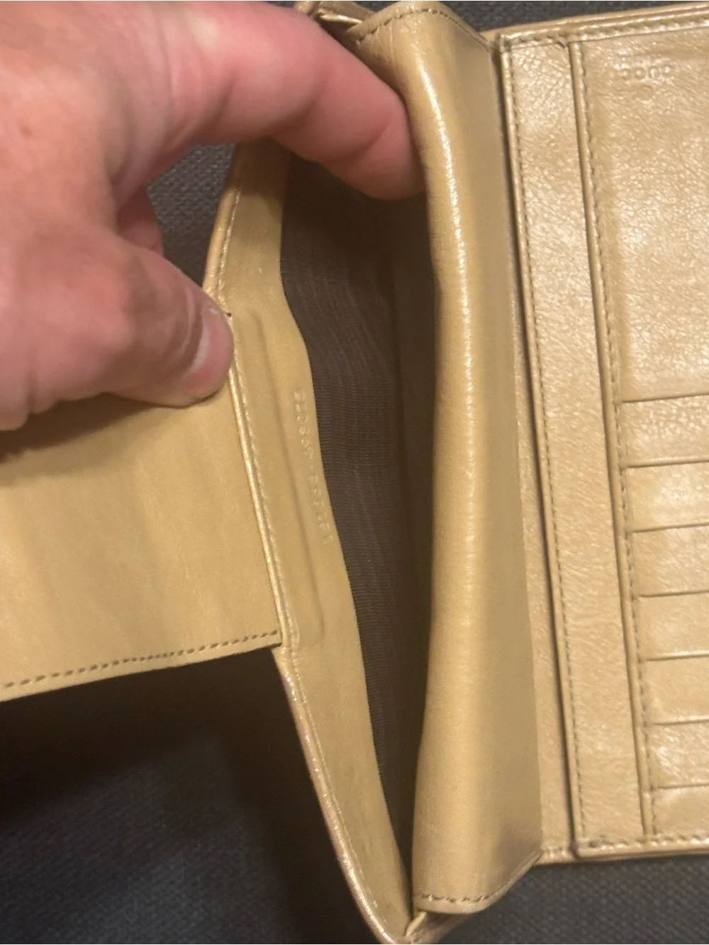 Gucci Guccissima metal bar continental long wallet retail $700.00